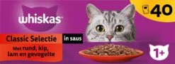 Whiskas Kattenvoer In Saus Classic Selectie Adult 85 G 40 Stuks