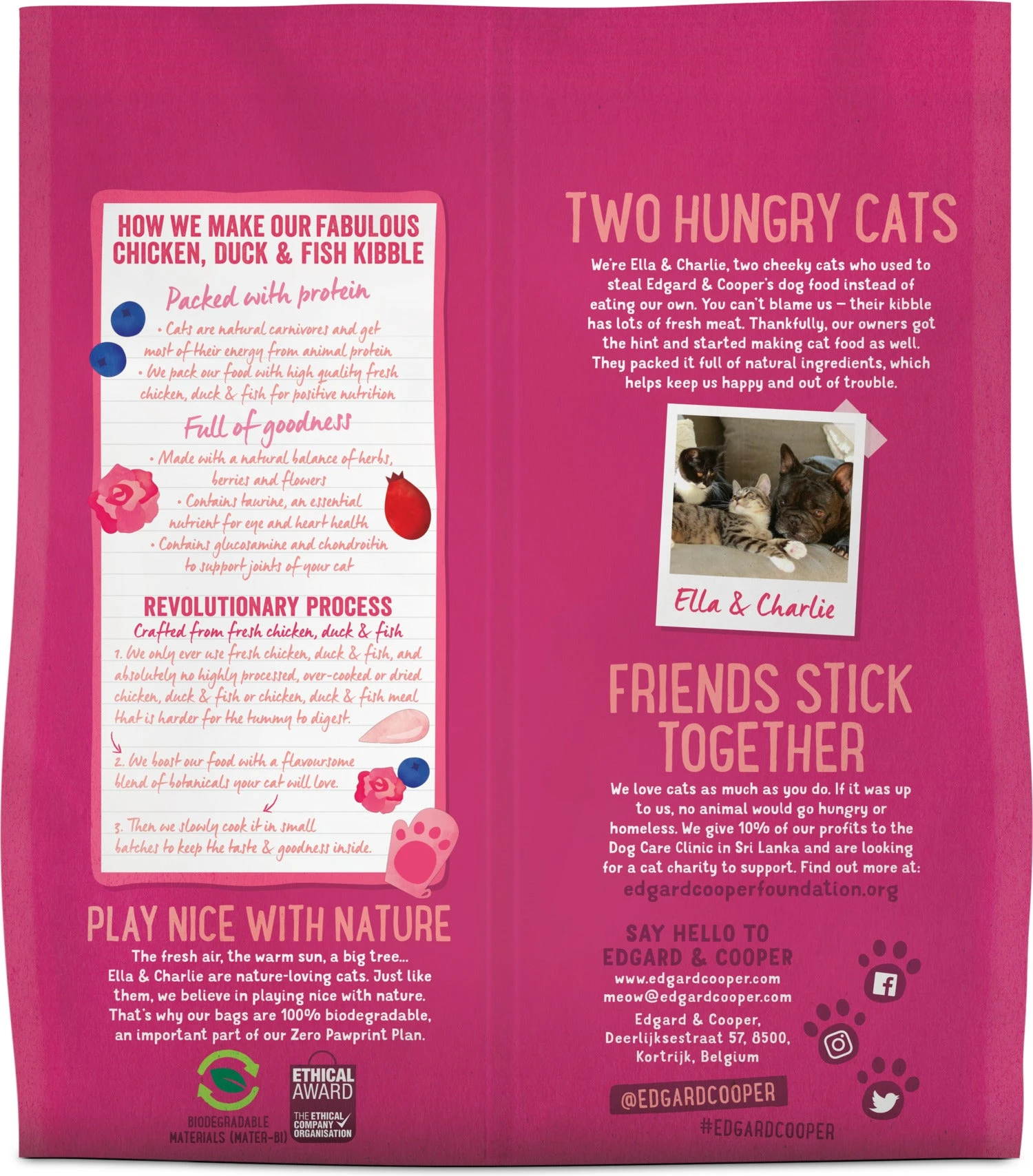Edgard & Cooper Droogvoer Kip Met Eend En Vis 1,75 Kg 2 Edgard & Cooper Droogvoer Kip Met Eend En Vis 1,75 Kg - Afbeelding 2