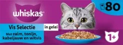 Whiskas Kattenvoer In Gelei Vis Selectie Vis Adult 85 G 80 Stuks