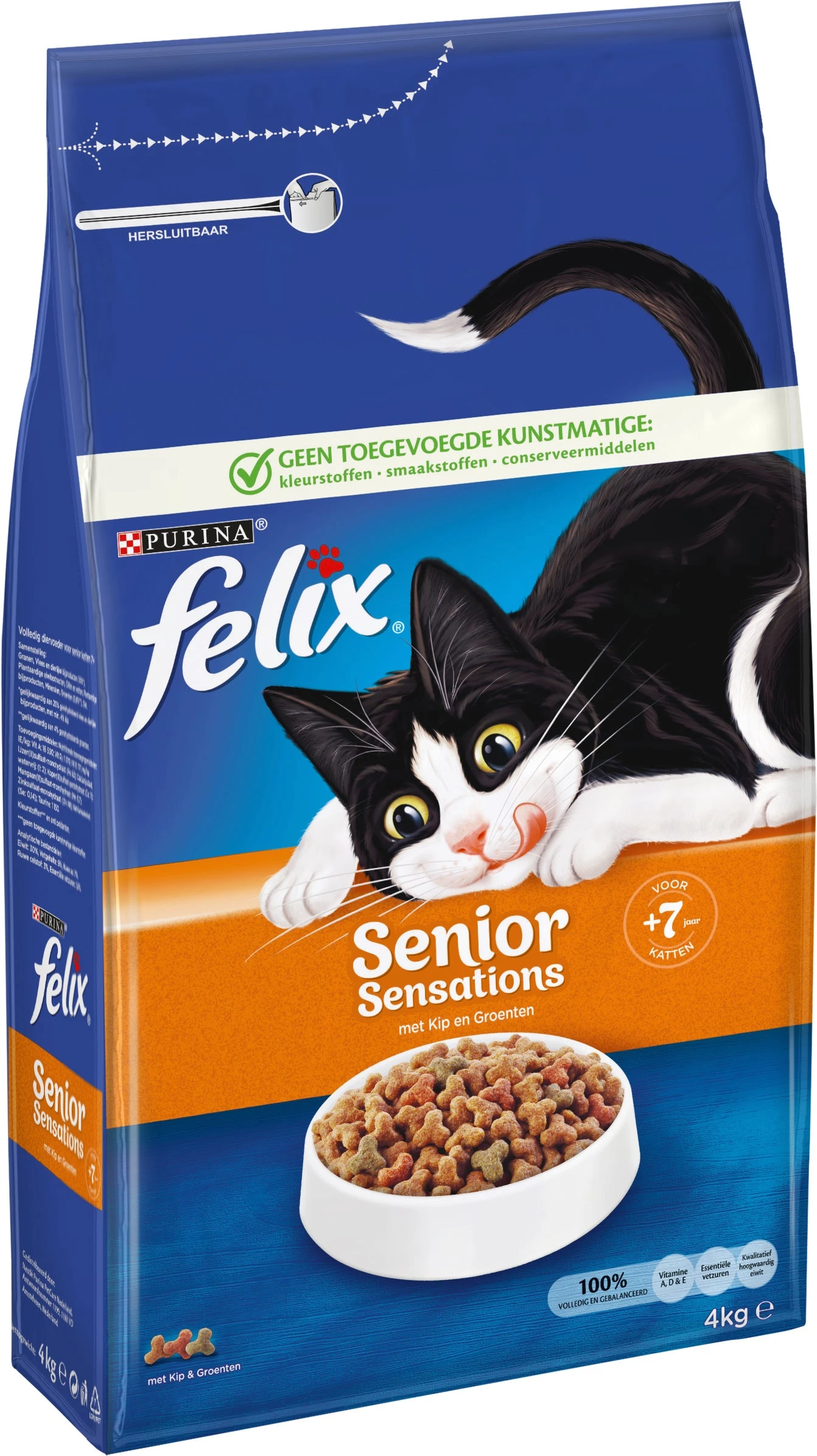 Felix Senior Sensations Kattenvoer Kip 4 Kg 1 Felix Senior Sensations Kattenvoer Kip 4 Kg