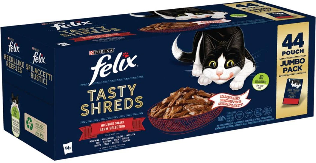 Felix Kattenvoer In Saus Heerlijke Reepjes Farm Selectie Adult 85 G 44 Stuks 1 Felix Kattenvoer In Saus Heerlijke Reepjes Farm Selectie Adult 85 G 44 Stuks