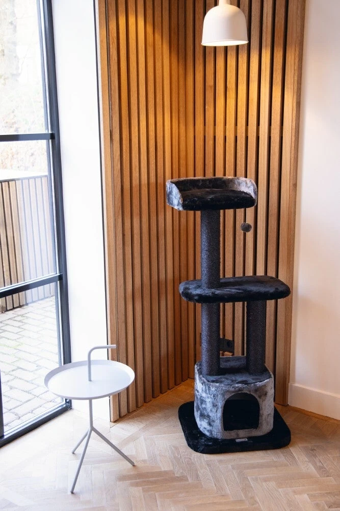 Beeztees Krabpaal Bondica Zwat 50 X 50 X 120 Cm 2 Beeztees Krabpaal Bondica Zwat 50 X 50 X 120 Cm - Afbeelding 2