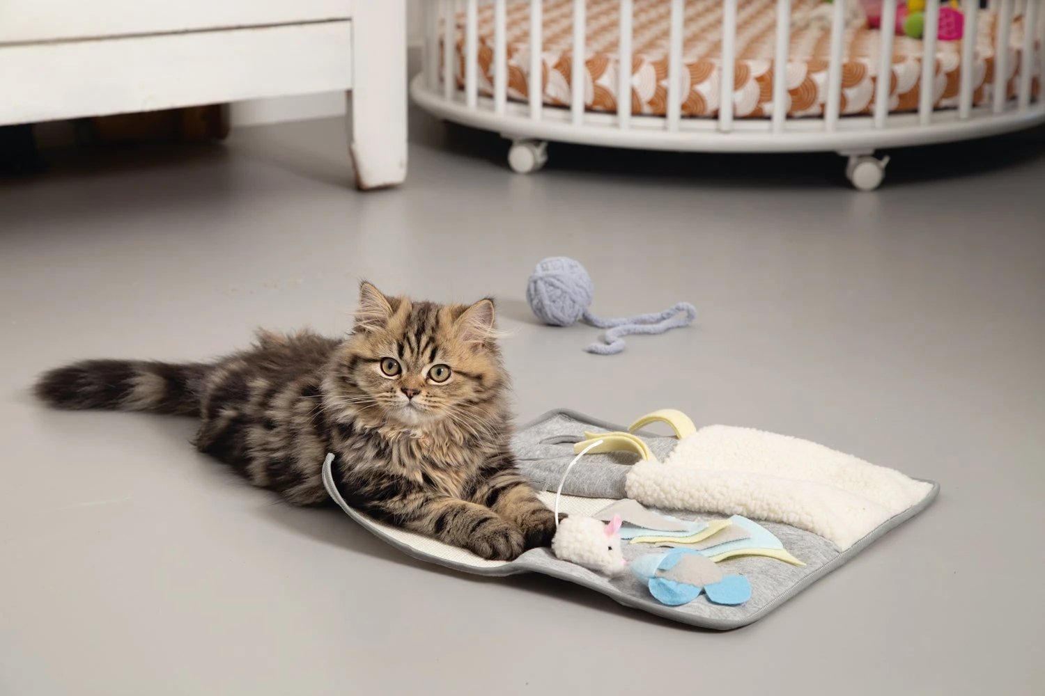 Beeztees Kattenspeelgoed Speelmat Weezy Grijs 40 X 40 X 1 Cm 3 Beeztees Kattenspeelgoed Speelmat Weezy Grijs 40 X 40 X 1 Cm - Afbeelding 3