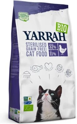 Yarrah Biologische Kattenvoer Graanvrij Voor Gesteriliseerde Katten Kip Adult 2 Kg