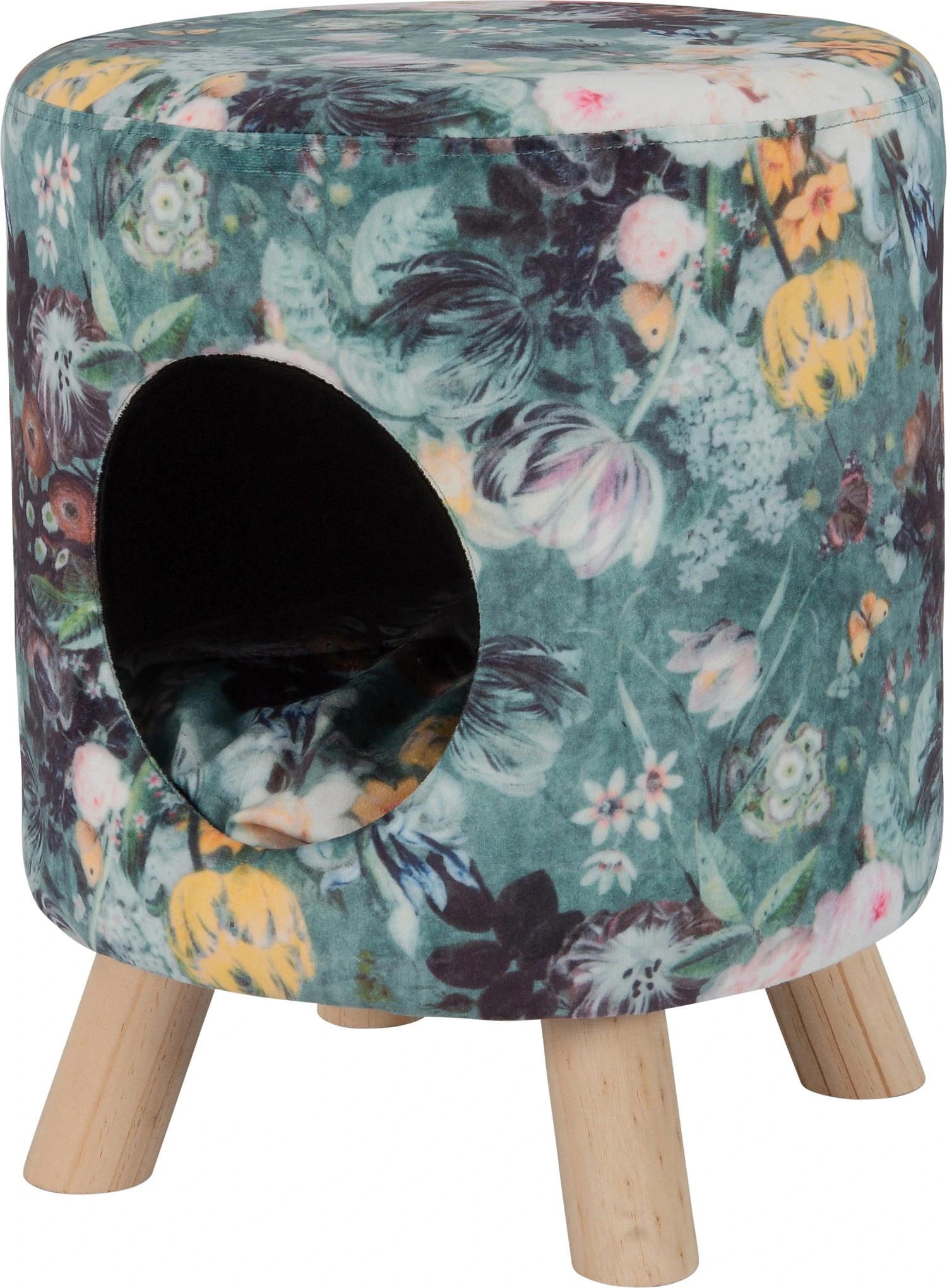 Intratuin Poef Met Kattenmand Bloemenprint D 35 H 42 Cm 1 Intratuin Poef Met Kattenmand Bloemenprint D 35 H 42 Cm